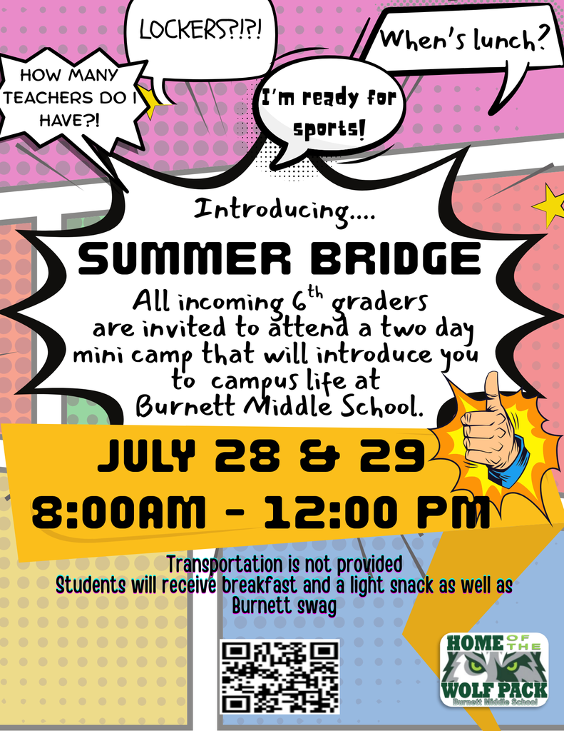Summer Bridge Camp for incoming 6th graders
