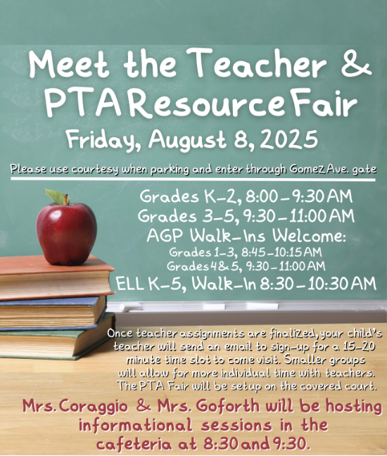 Meet the Teacher & PTA Resource Fair 