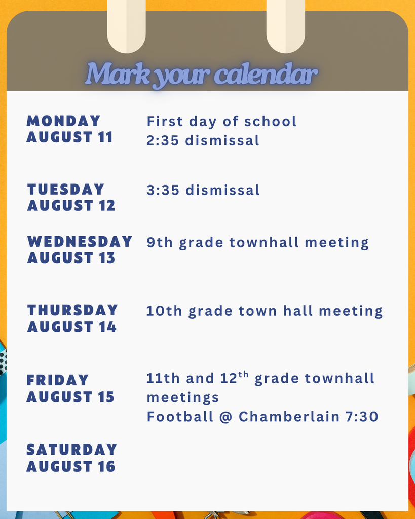 weekly schedule