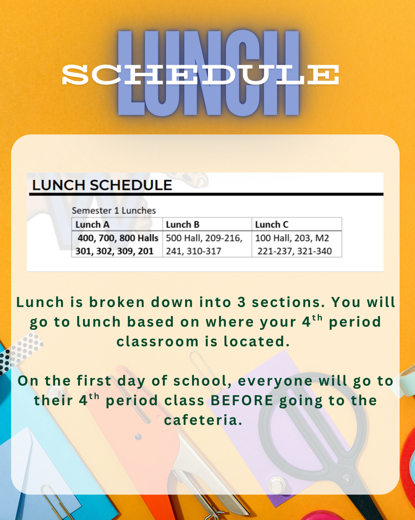 lunch schedule