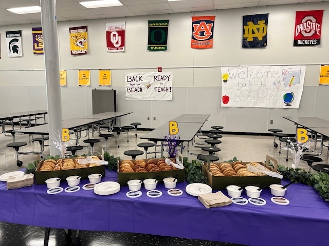 Pictures from sponsors for pre - planning and first day of school