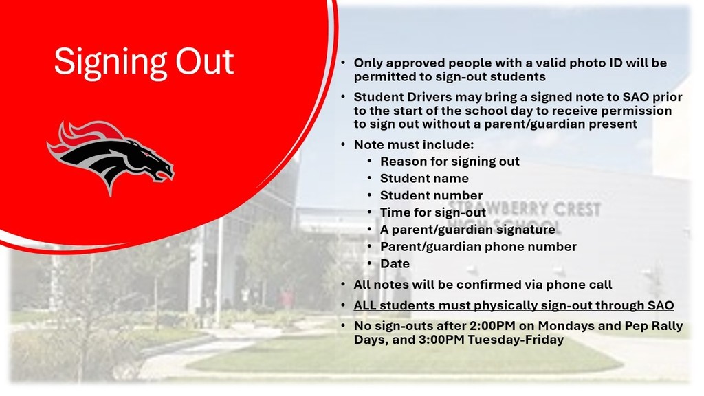 Sign out procedures