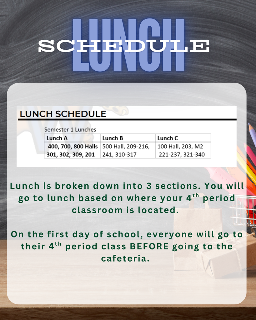 lunch schedule