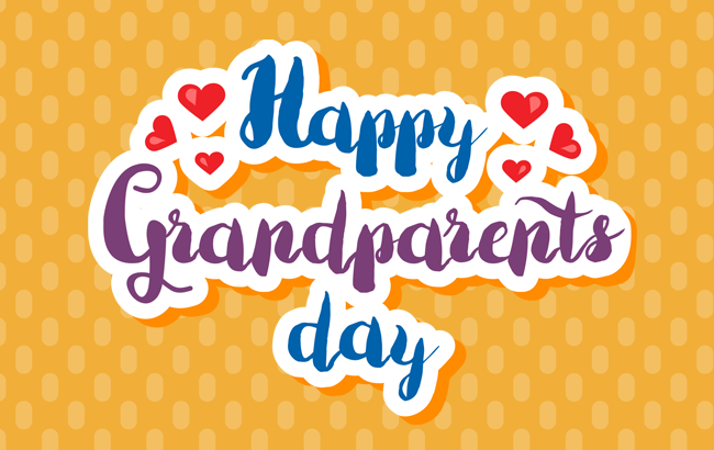 decorative post that says Happy Grandparents Day