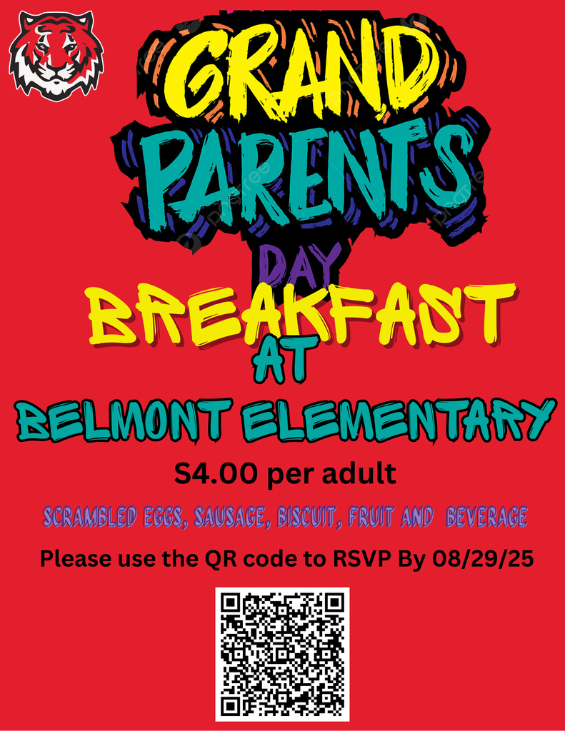 Belmont's annual Grandparent's Day  breakfast will be on August 29th.