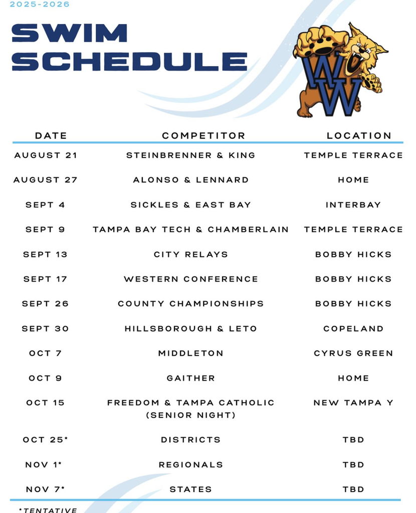 Swim schedule
