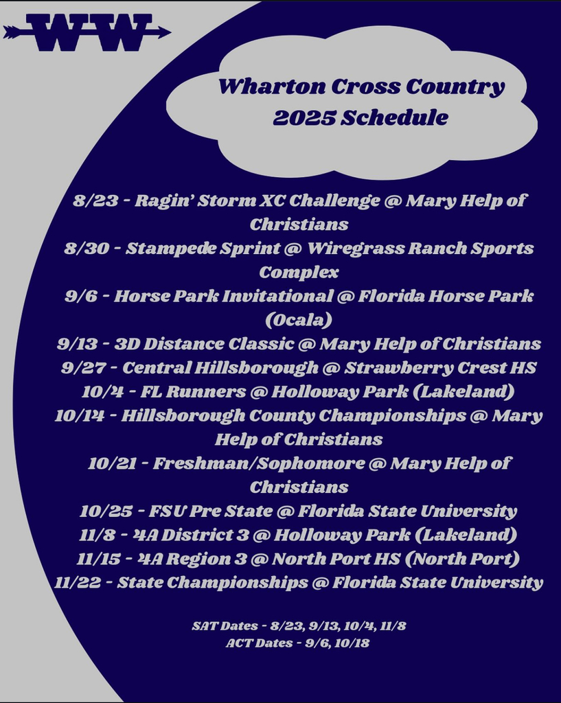 Cross country schedule