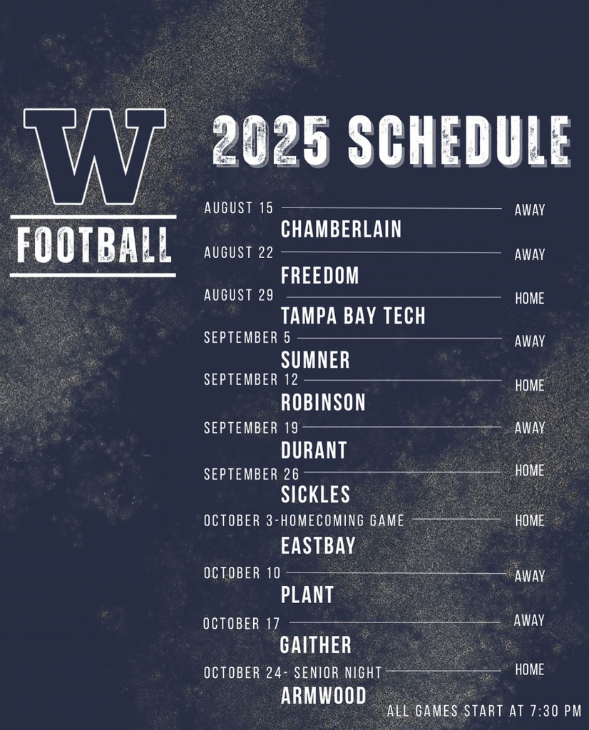 Varsity Football Schedule