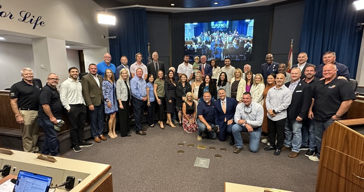 Former Plant City Mayor Rick Lott with School Board and Superintendent Ayres