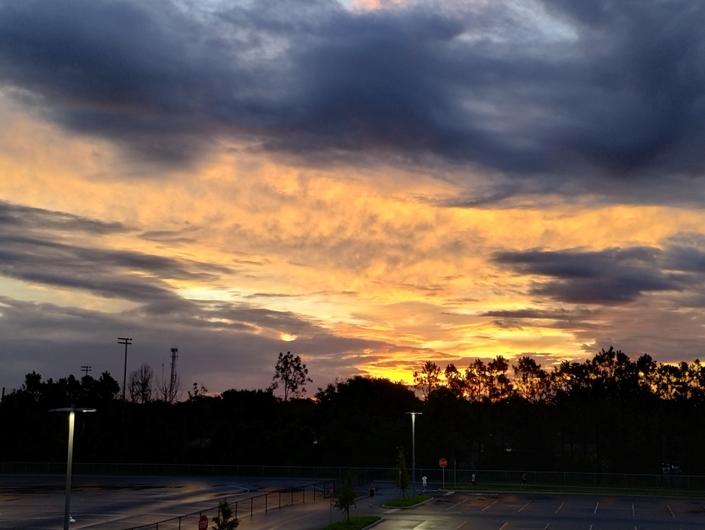 View of the morning sky at Morgan High School