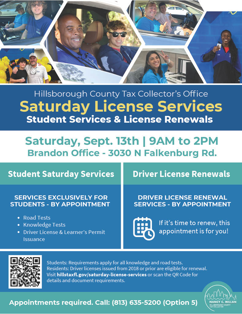 Hillsborough County Tax Collector's Office Saturday License Services