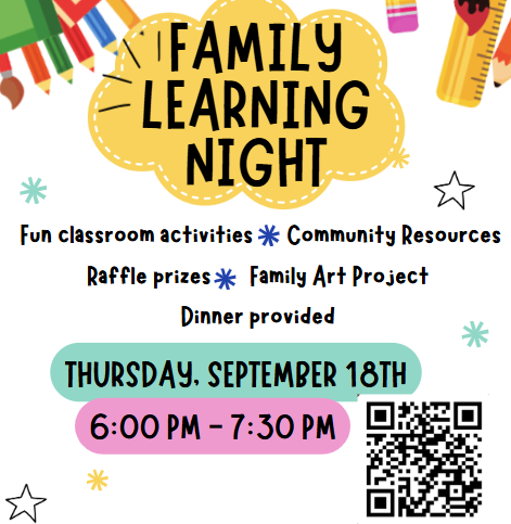 Family Learning Night advertisement
