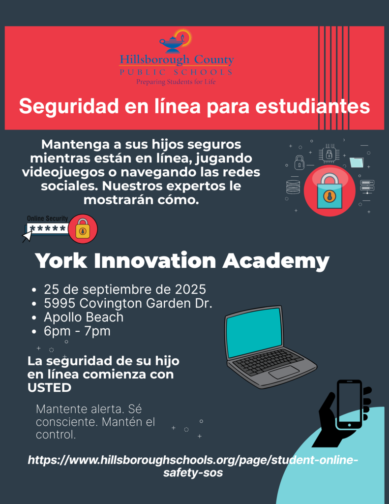 Student online safety flyer_Spanish