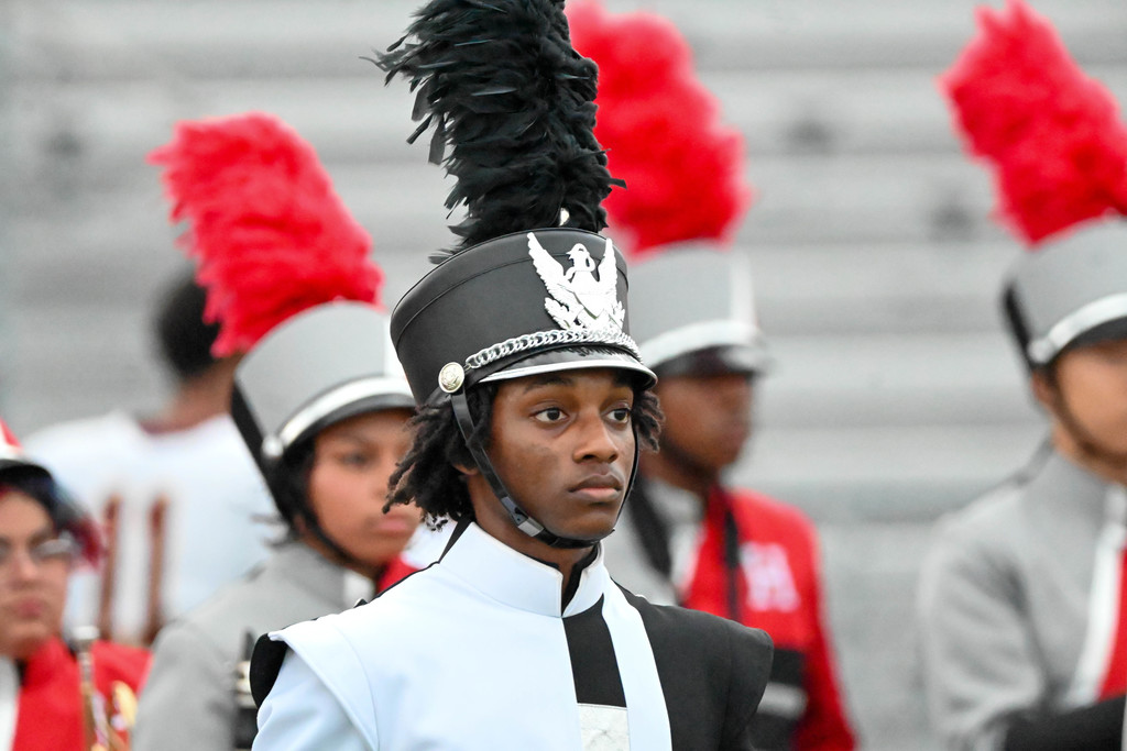 Hillsborough High Marching Big Red Shines Under the Lights