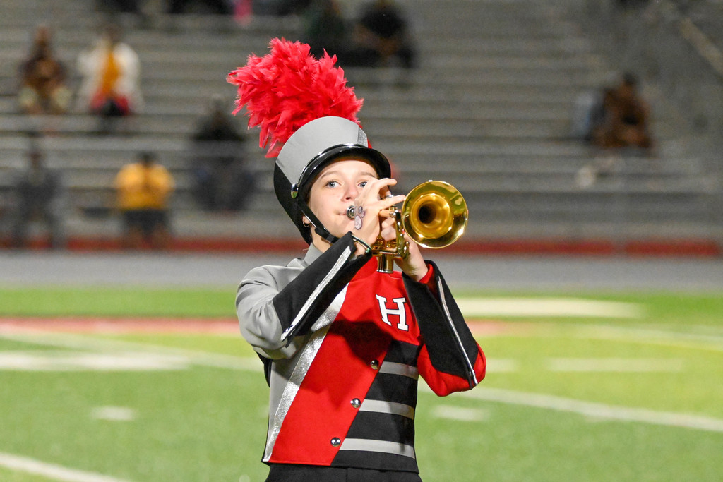 Hillsborough High Marching Big Red Shines Under the Lights