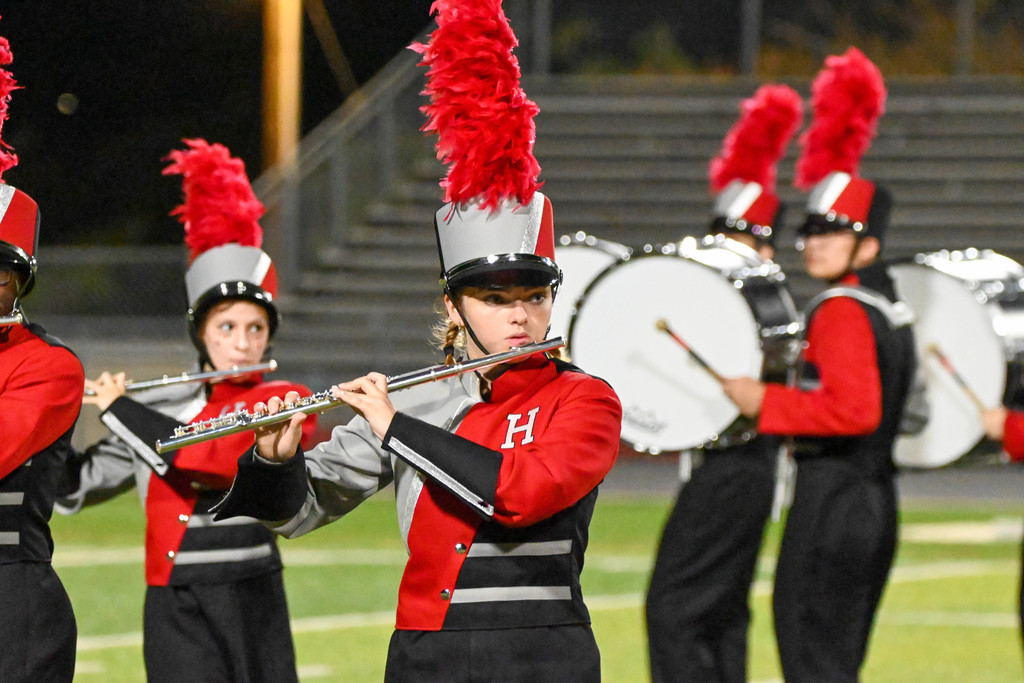 Hillsborough High Marching Big Red Shines Under the Lights
