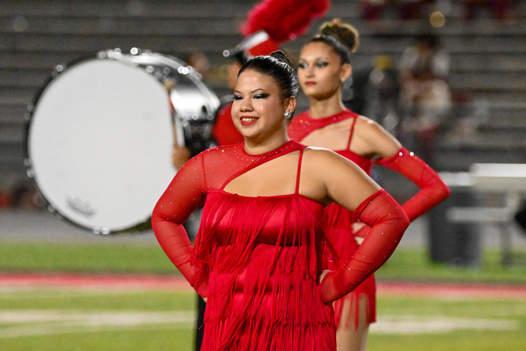 Hillsborough High Marching Big Red Shines Under the Lights
