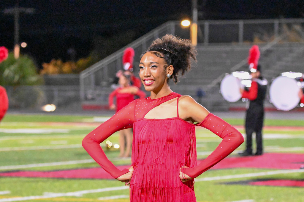 Hillsborough High Marching Big Red Shines Under the Lights