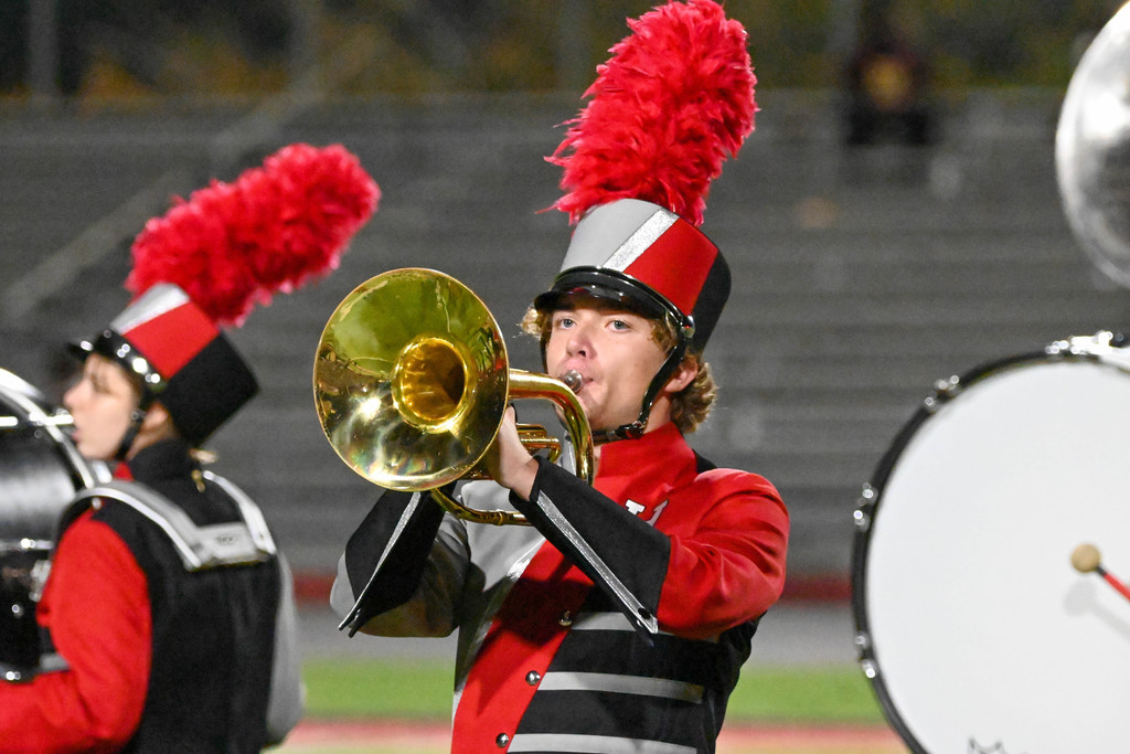Hillsborough High Marching Big Red Shines Under the Lights