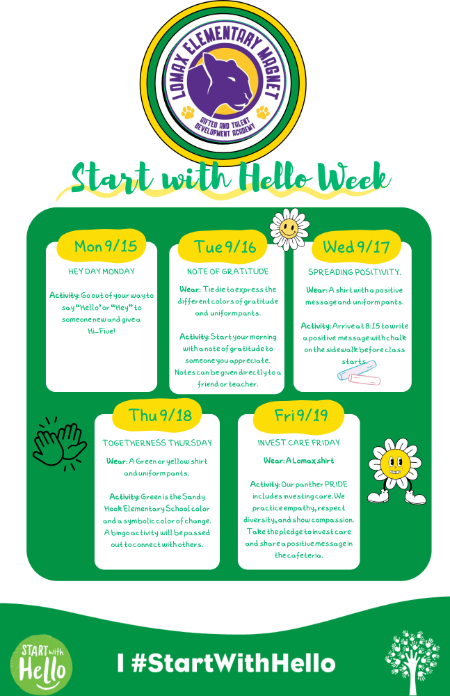 Start with Hello Week! 