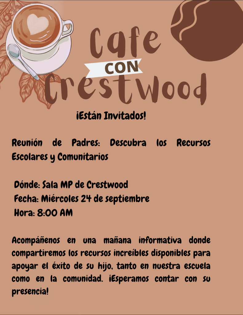 Cafe Con Crestwood invitacion
