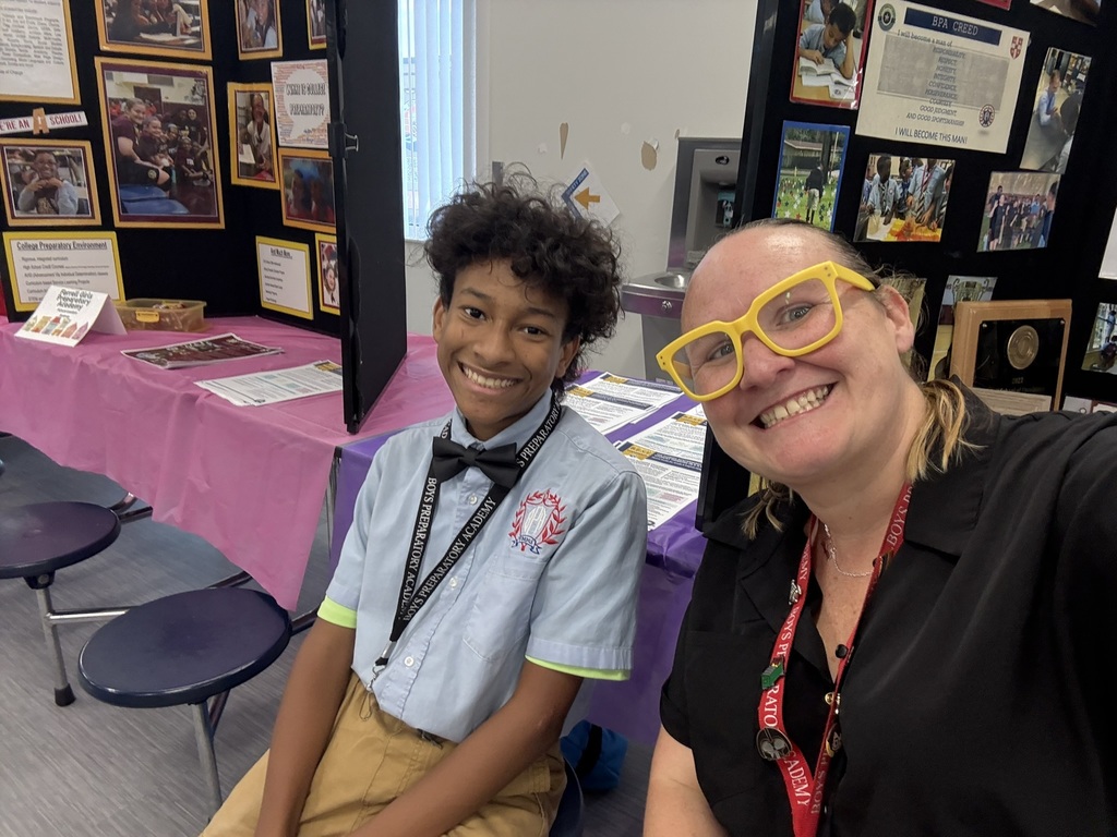 Ippolito; a picture of a student ambassador and teacher. 
