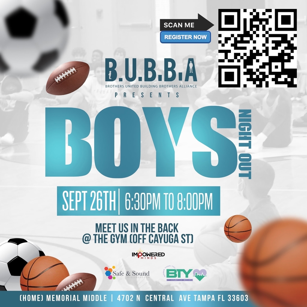 B.U.B.B.A. Boys Night @ Memorial Middle School- BOYS ONLY