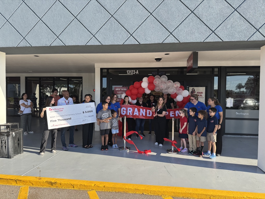 Cannella Elementary School at Burlington Store Ribbon Cutting 