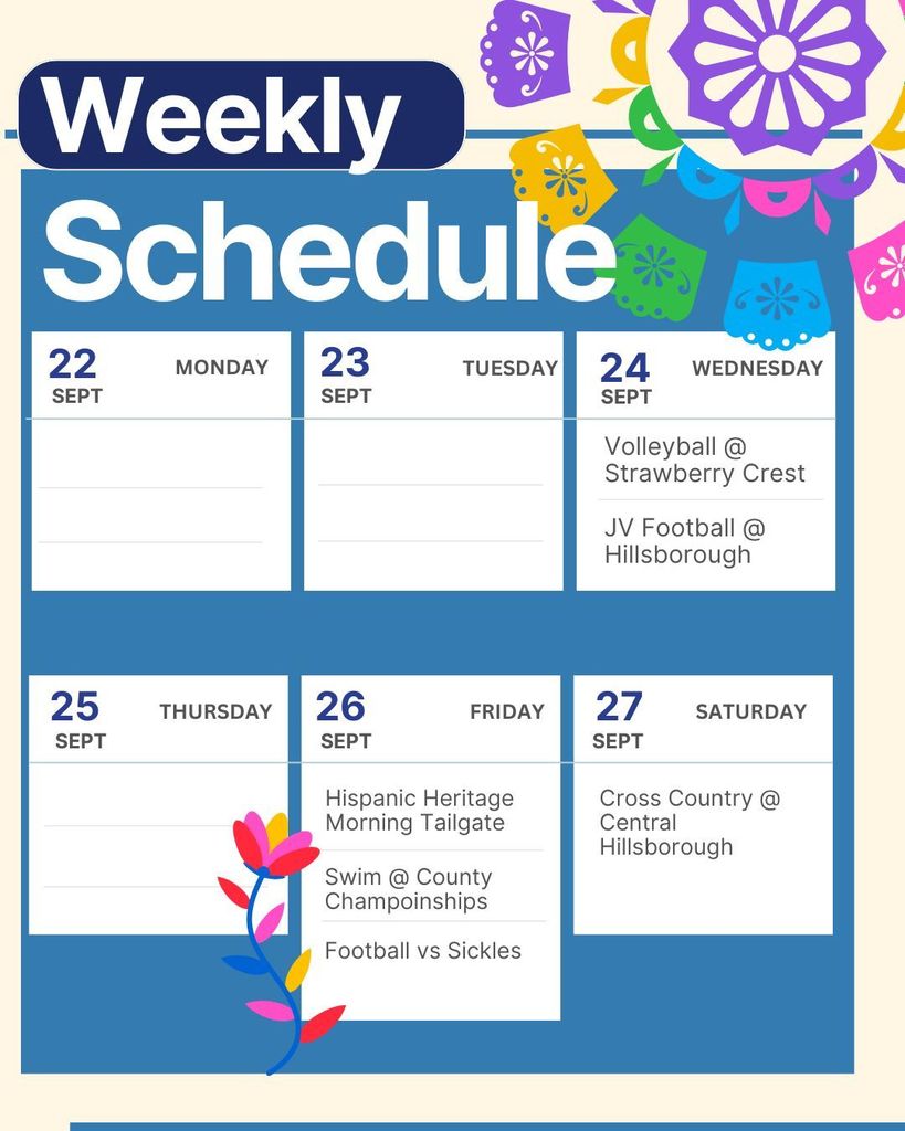 weekly schedule