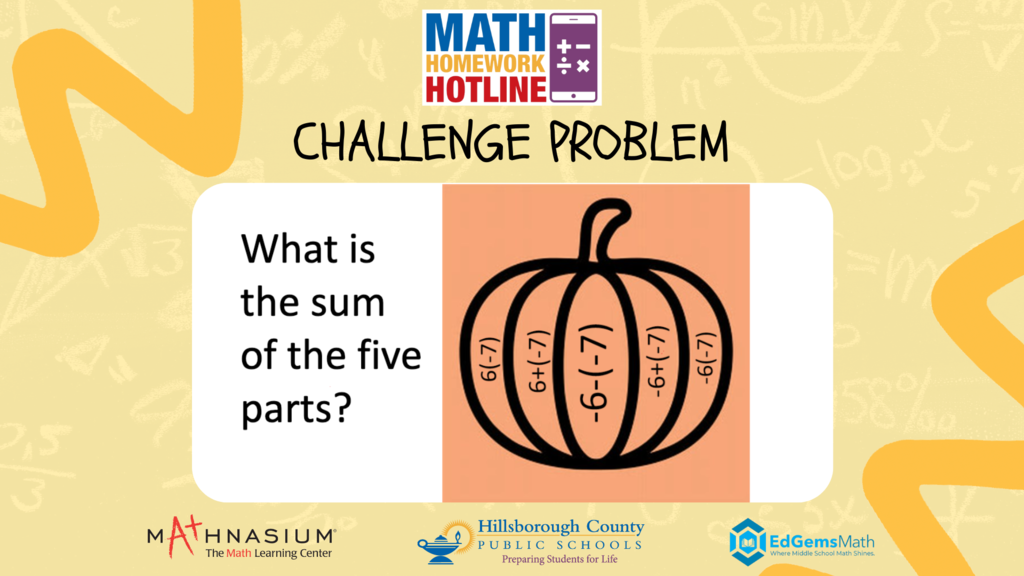 Math Homework Hotline Challenge Problem