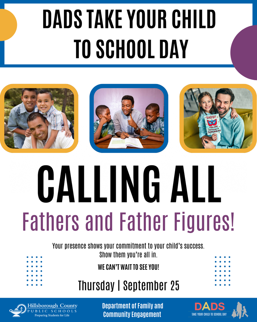 Dads take child to school day on Sept 25