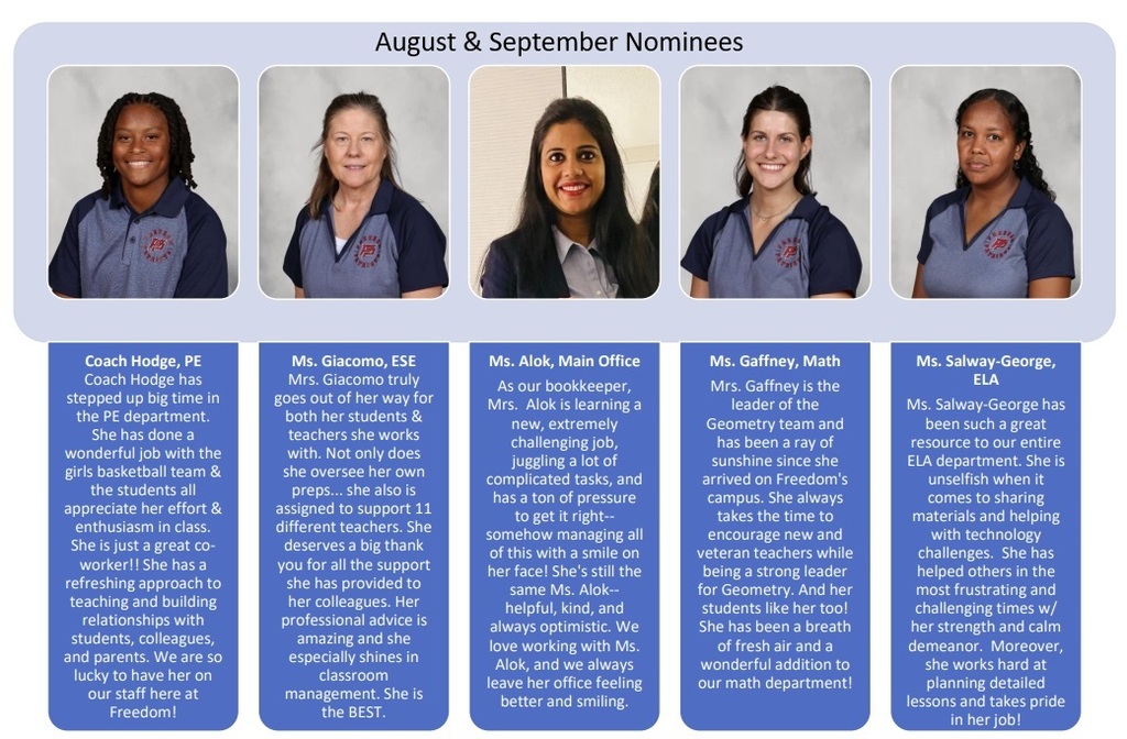 Patriot of the Month Nominees