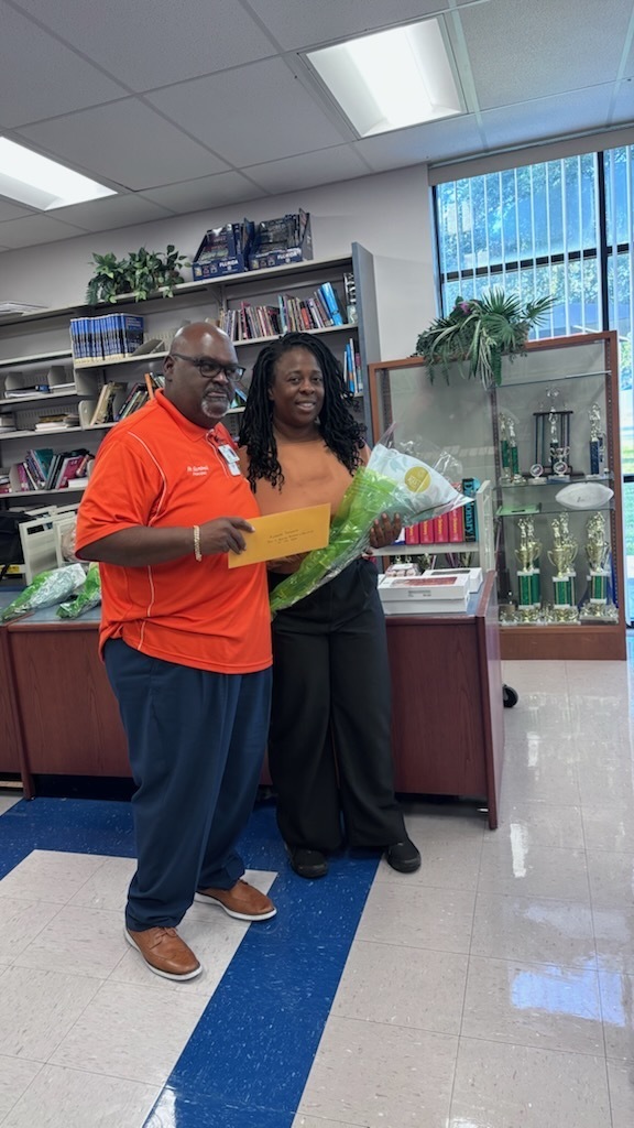 Carver ESE Center's Ida S. Baker Diversity Educator of the Year-  Ms. Andrea Daymond.
