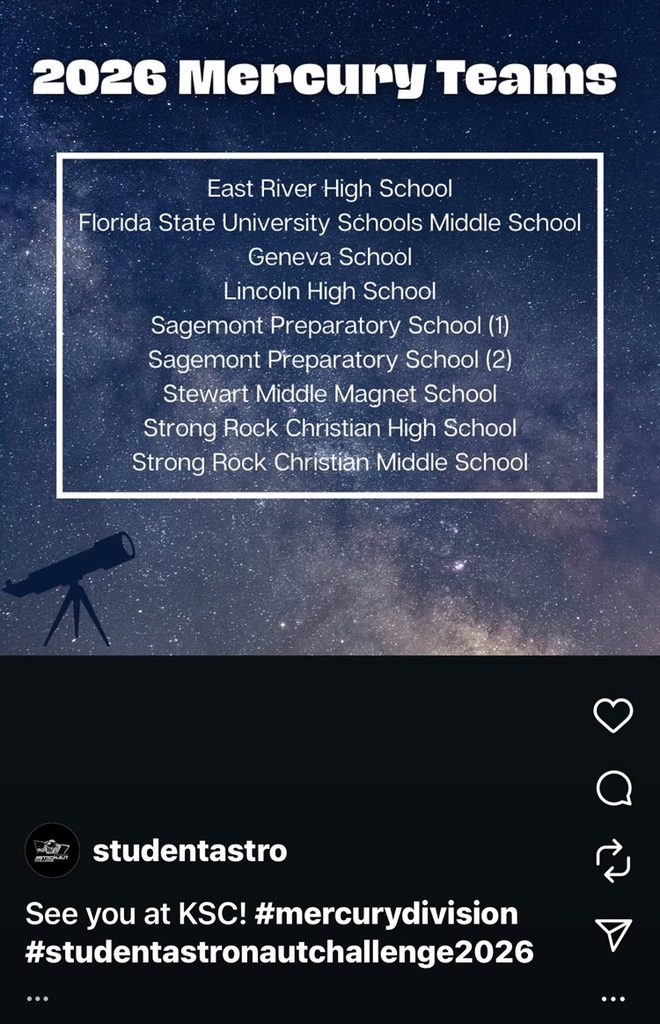 Student Astronaut Challenge announcement of Mercury competition teams