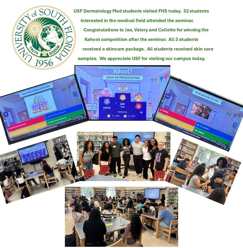 USF Dermatology visits FHS