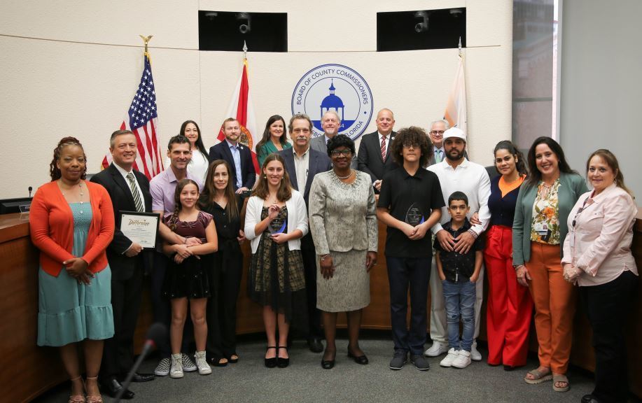 webb middle student honored by bocc
