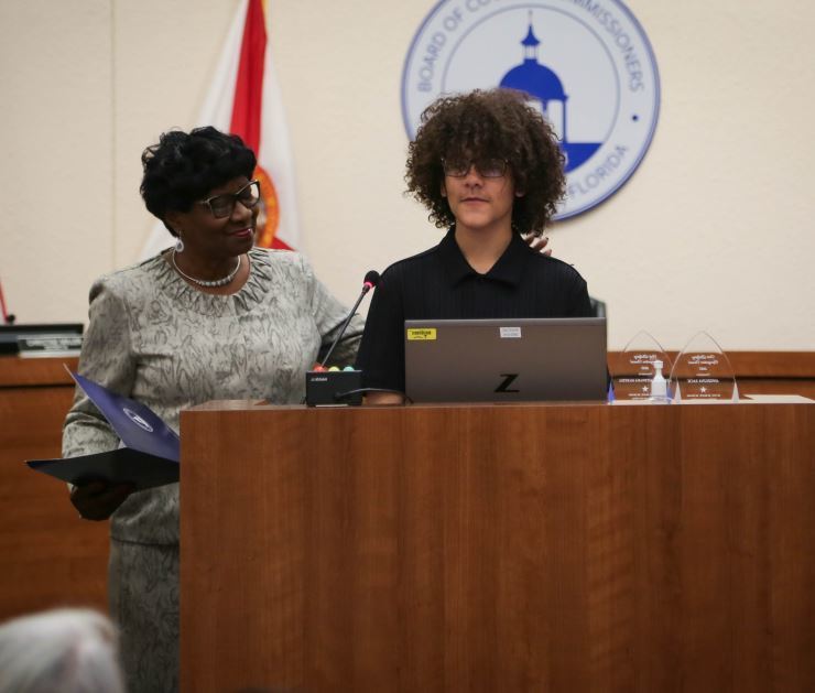 webb middle student honored by bocc 