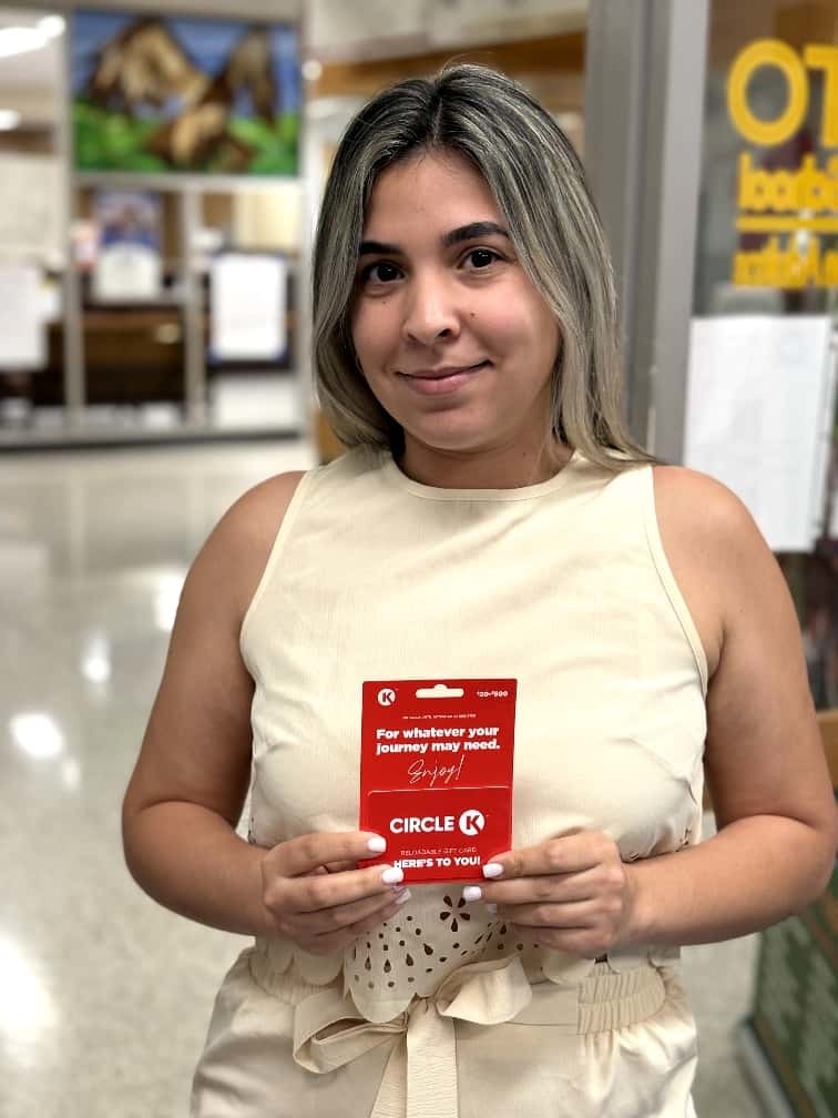 a lucky gift card winner