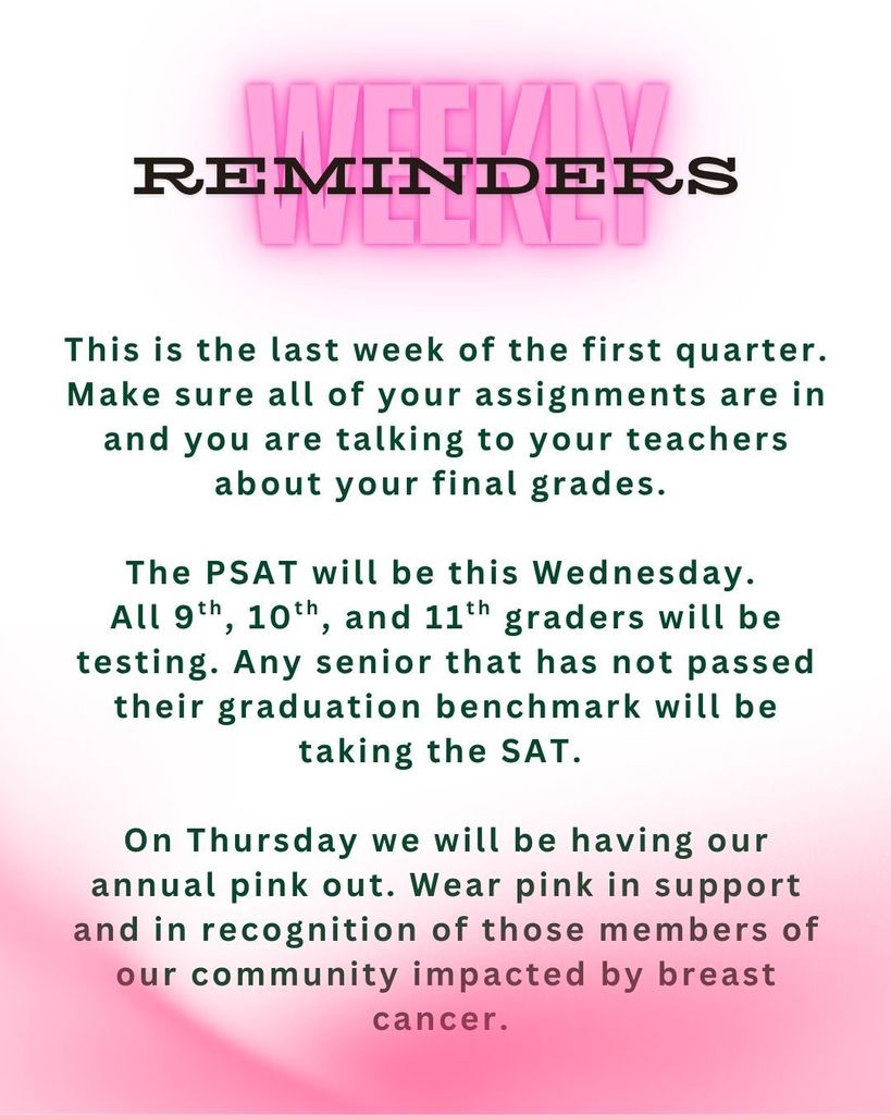 weekly schedule