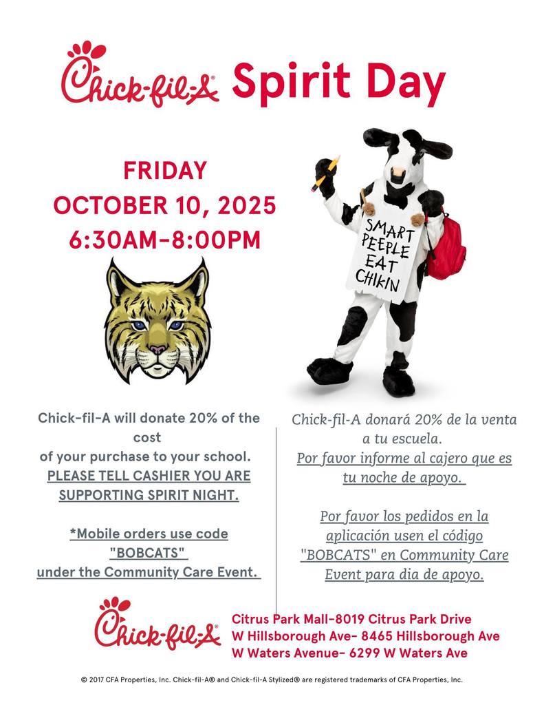 Chick-fil-a Spirit Night