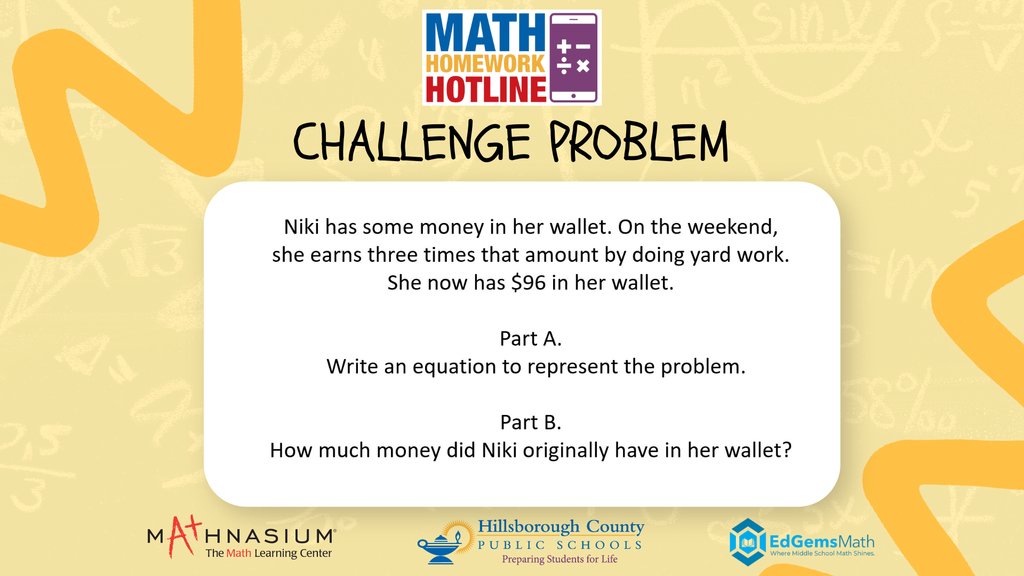 Math Homework Hotline Challenge Problem Week 5