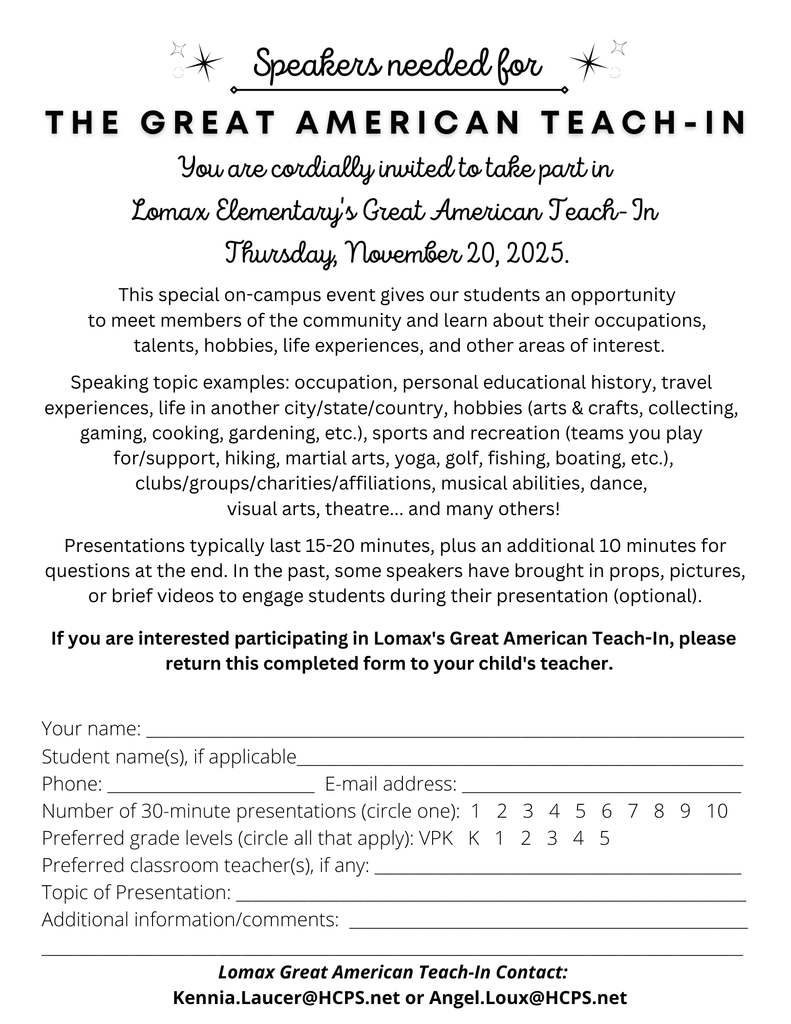 Great American Teach -In Flyer
