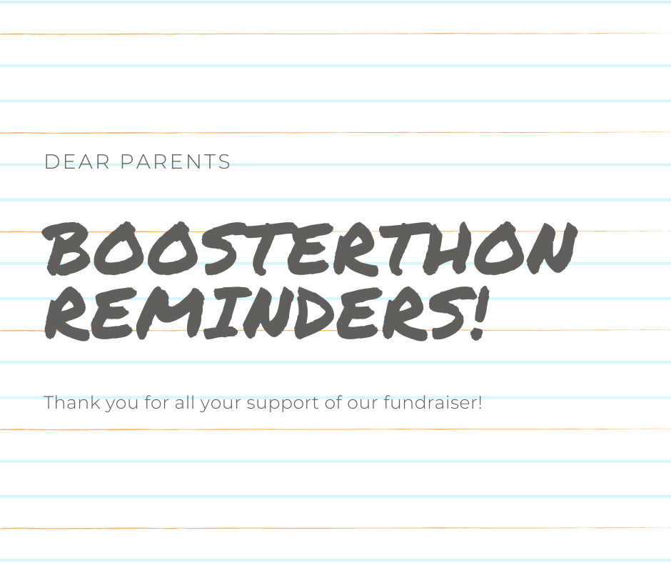 Boosterthon Reminders