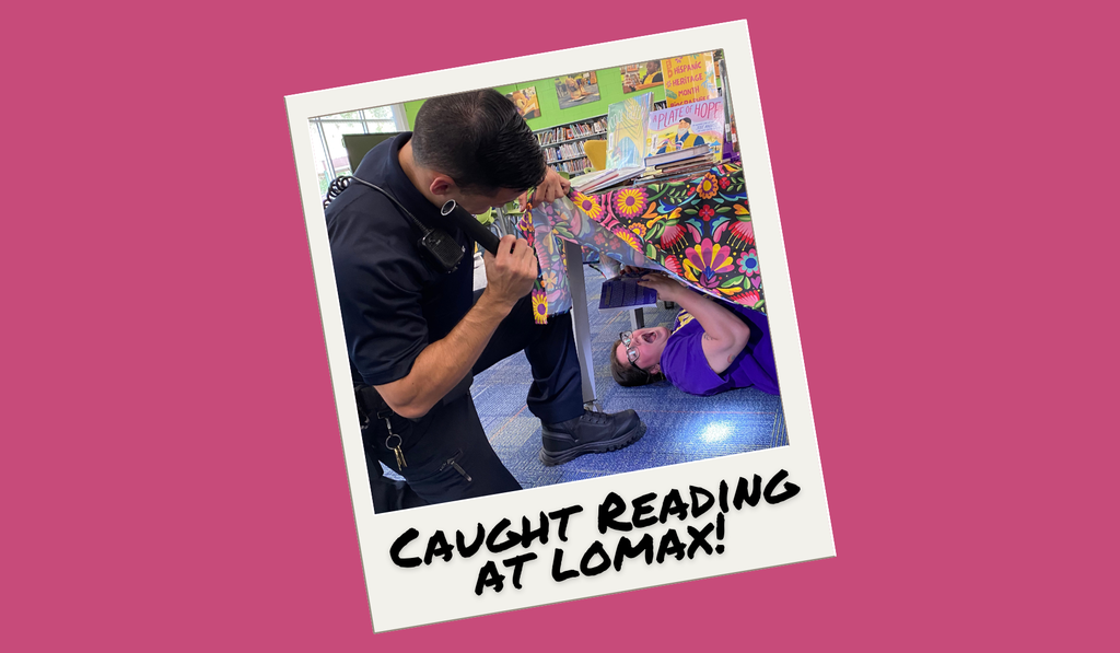 Ms. DiCristina got caught reading!