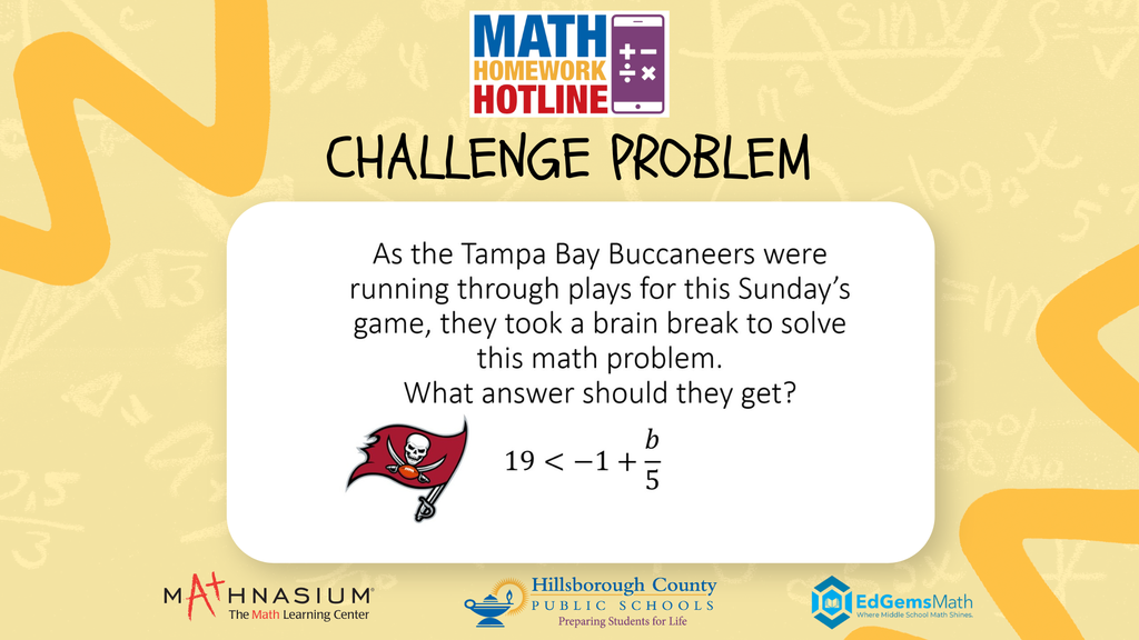 Math Homework Hotline Challenge Problem
