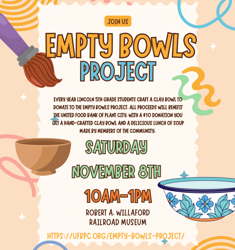 Flier advertising Empty Bowls on November 8th