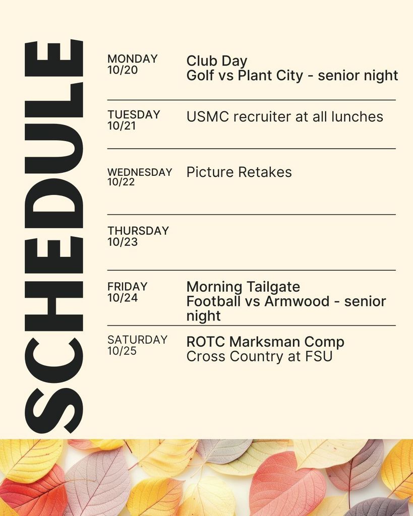weekly schedule