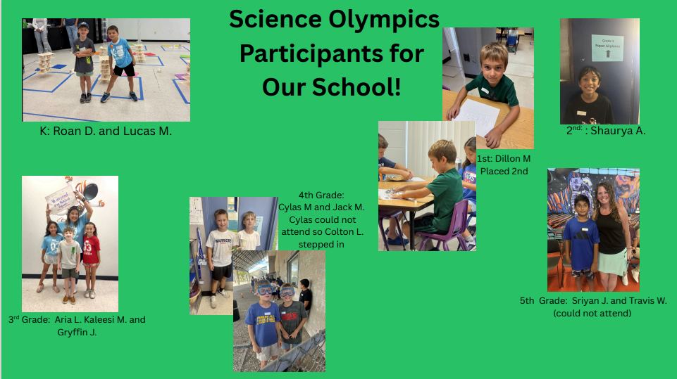 Science Olympics participants