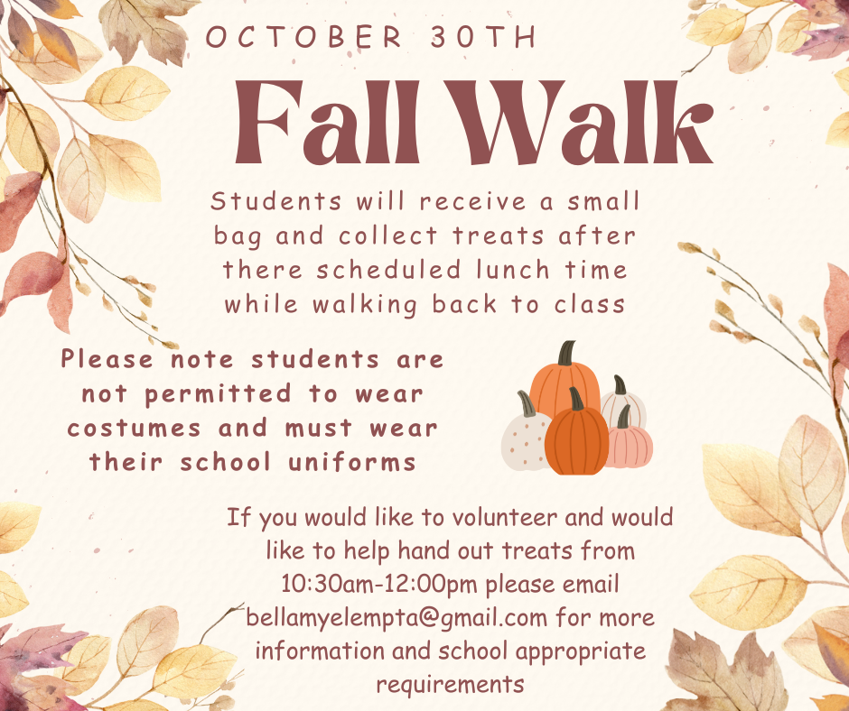 Fall Walk October 30th