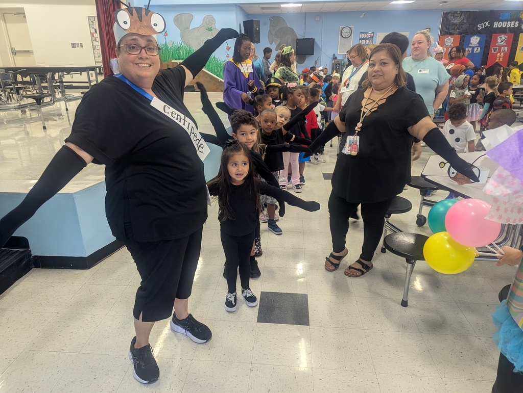 Students waiting for the vocabulary parade to start